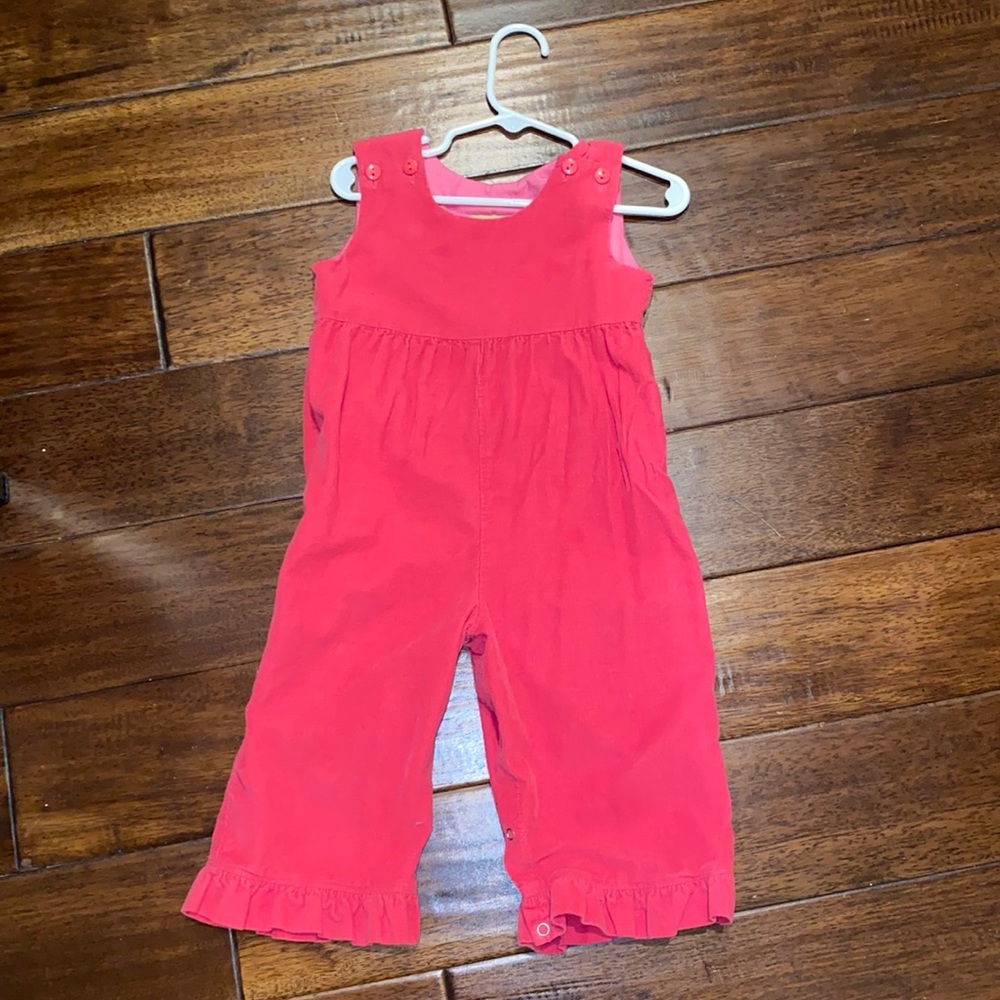 Pink longall snaps on legs corduroy